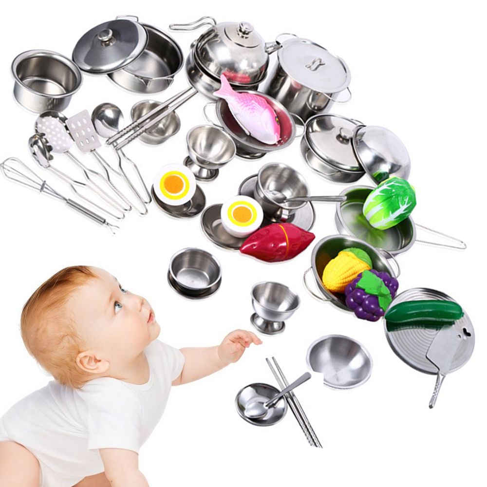 baby kitchen set steel