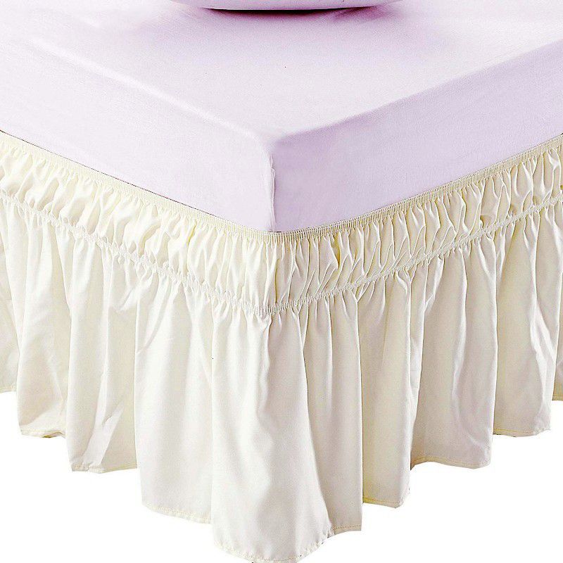Hotel Full Bed Skirt Beige Bed Shirts Without Surface Elastic Band