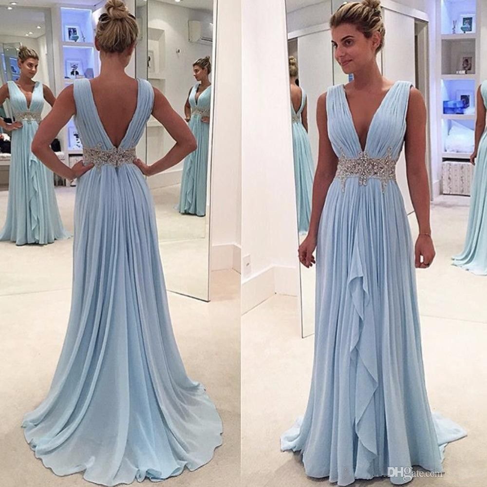 Light Blue Elegant Dress on Sale, UP TO ...