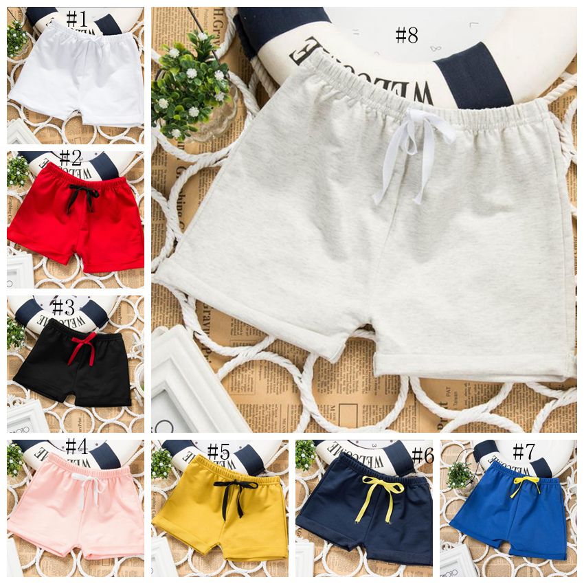 Niño pantalón corto algodón bebé niña bragas color sólido niño cortos playa