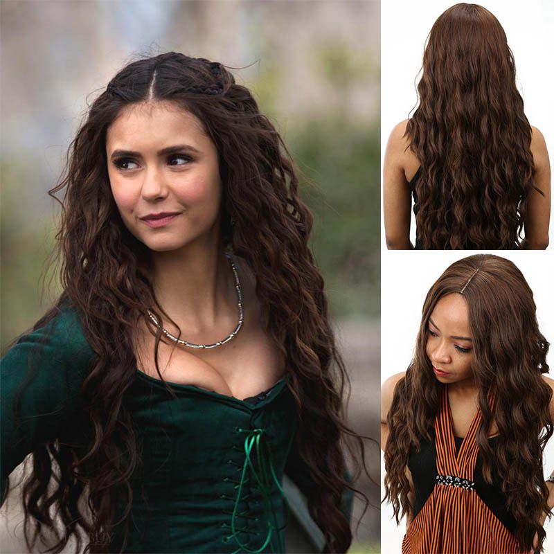 30 Long Natural Curly Wave Hairstyle Wig Cosplay Hair Wigs Black