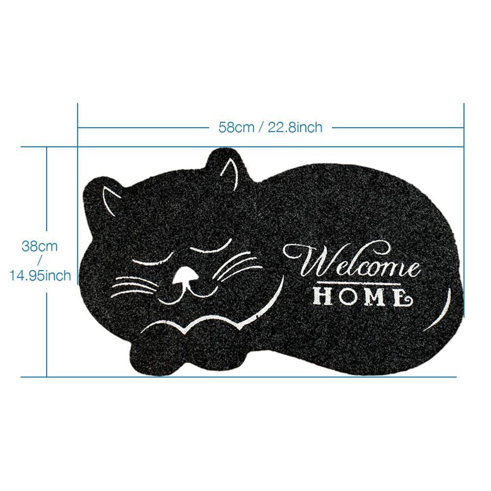 compre perros gatos forma alfombra de piso negro antideslizante felpudo puerta de entrada alfombras de bienvenida para puerta de entrada pies limpios