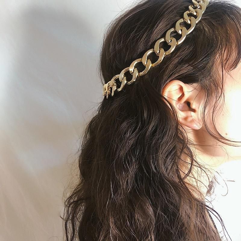 Metal Chains Headband Boho Vintage Gold Color For Women Girls