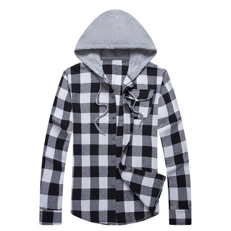 camisa con capucha hombre