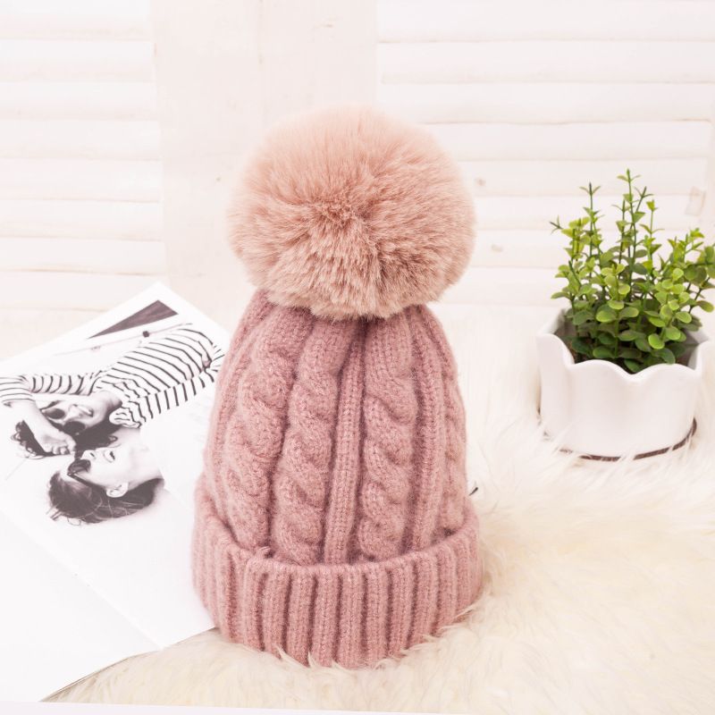 womens pink winter hat