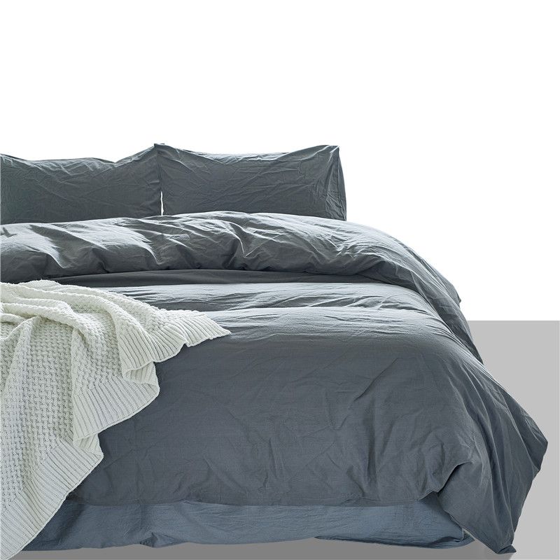 2020 100 Cotton Beddingset Queen King Size Grey Beddingset Sheet