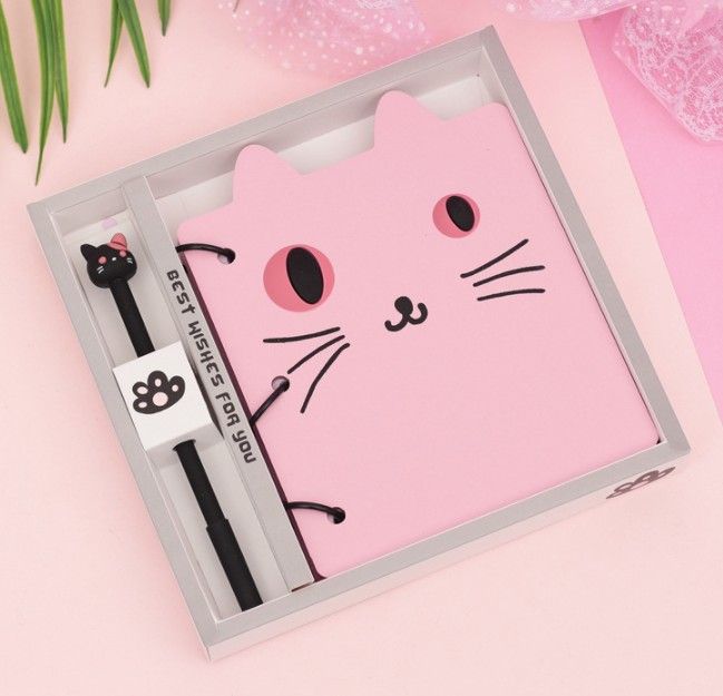 Compre Estudiante Creativo Caricatura Cuaderno Cat Modelado Regalo Conjunto Bloc De Notas Cat Boligrafo Cuaderno Conjunto A 272 81 Del Liulijuan002 Dhgate Com