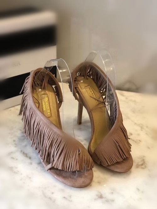2019 sandalias de gamuza para mujer con bucles con Sandalias de punta abierta Zapatos de