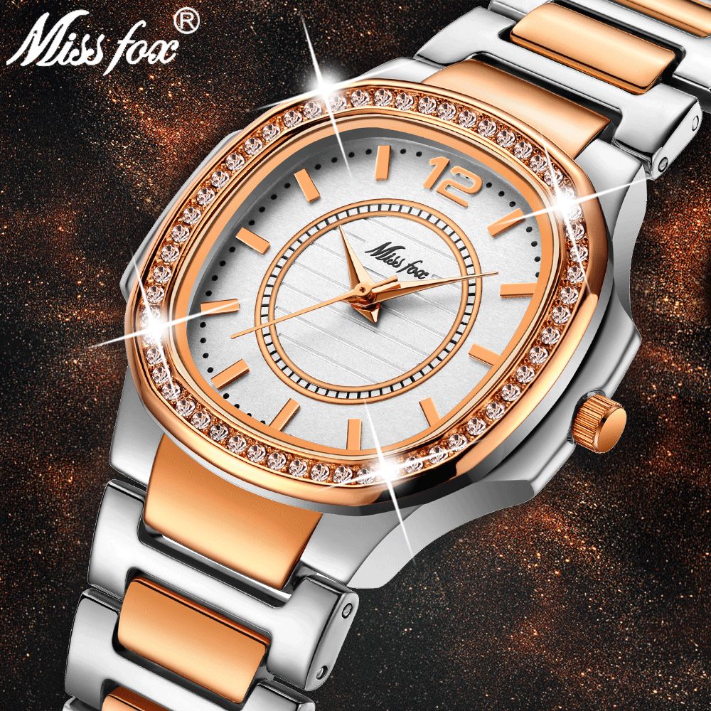 Missfox Rose Gold Watch Women Quartz Watches Ladies Top Brand Luxury Stainless Steel Female Wrist Watch Girl Golden Clock Hours Buy Wrist Watch Online Watch Buy From Dushijerry 174 97 Dhgate Com