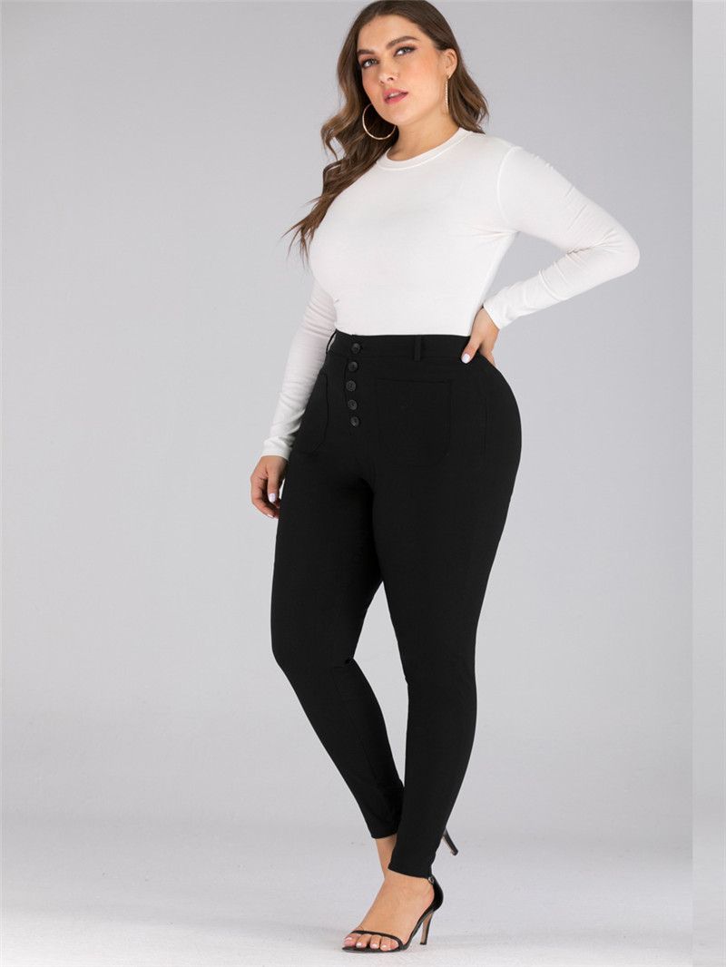 Plus Size Womens Stretch Pants Fashion 