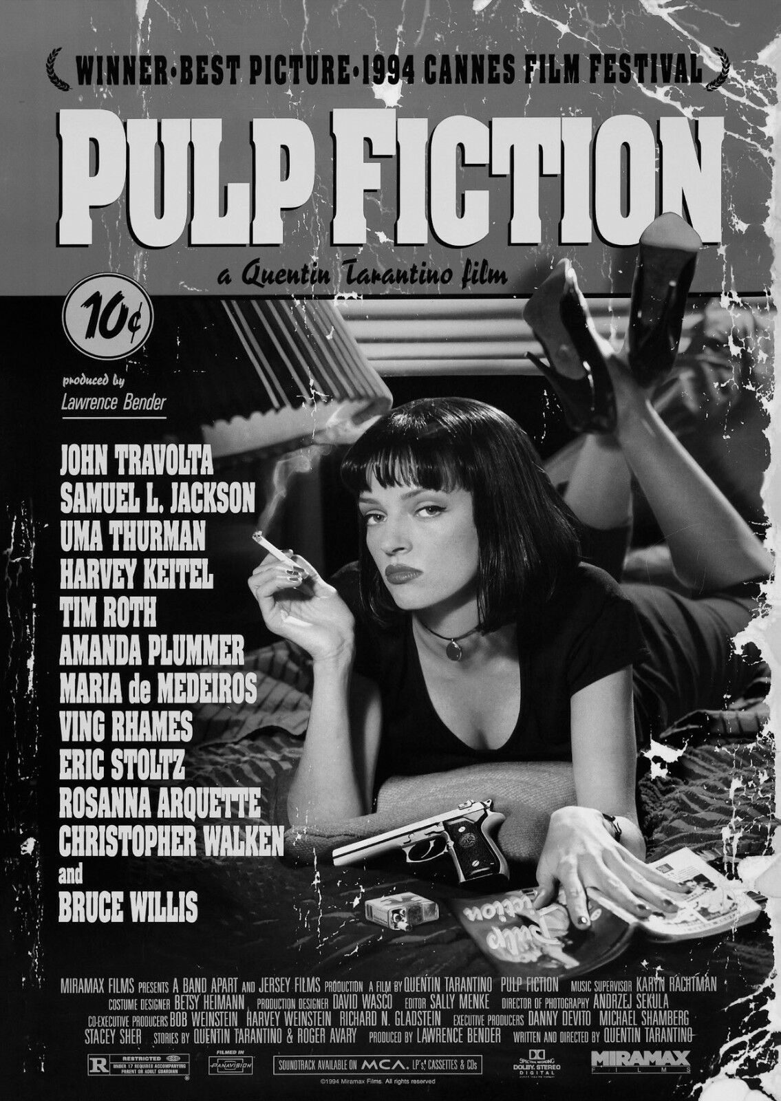 2020 Pulp Fiction Vintage Movie Black White Art Gifts Silk Print Poster From Poster2021 8 48 Dhgate Com