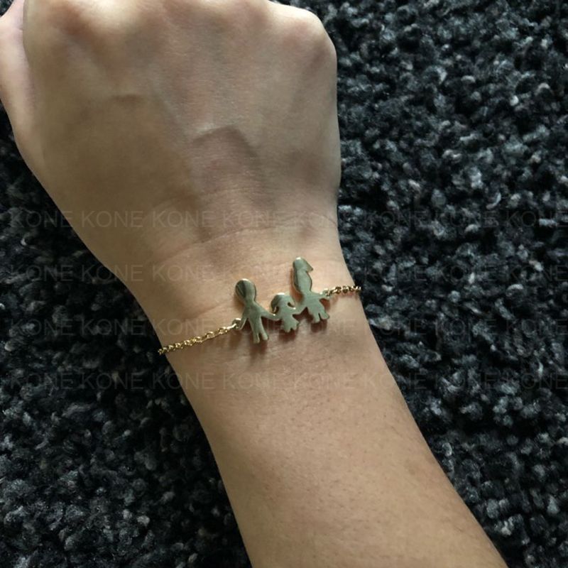 Pulsera Ajustable Familia De Acero Inoxidable Padre E Hija Pulsera Ajustable Familia De Acero Inoxidable Padre E Hija