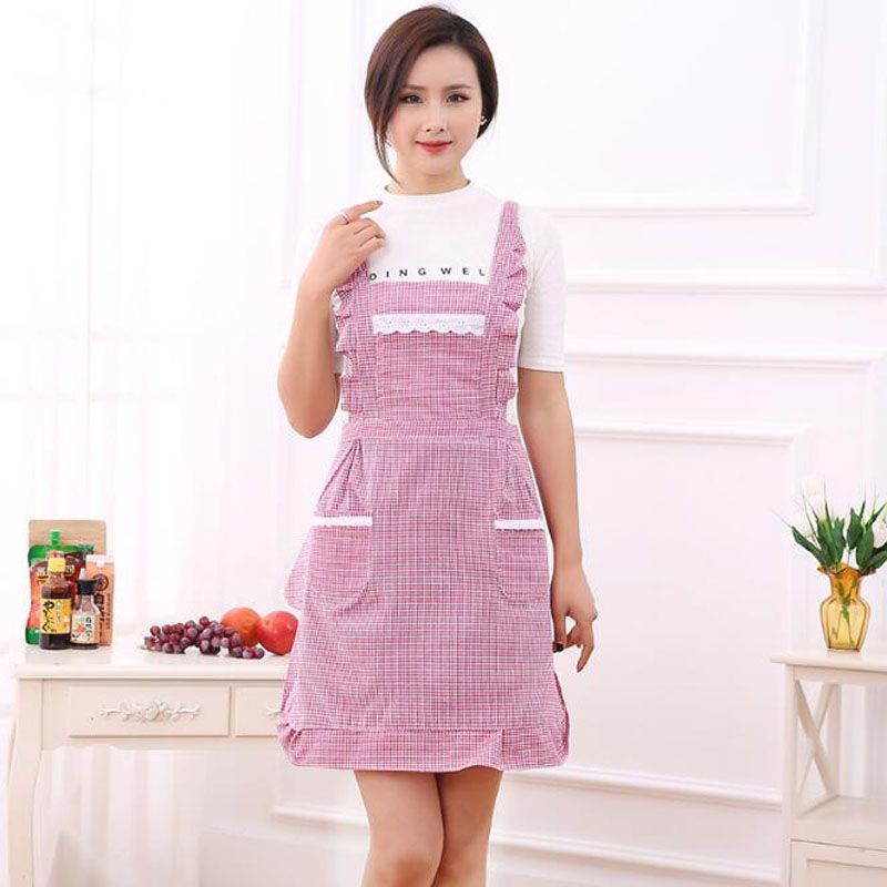 Grembiuli Larghi tascabili Grembiule in Cotone e Lino Abito da Cucina Cucinista Fiorista Camici Grembiule da Donna Grembiule di Cotone Senza Maniche Abito Scamiciato Cucina di casa Cuoco fiorista 