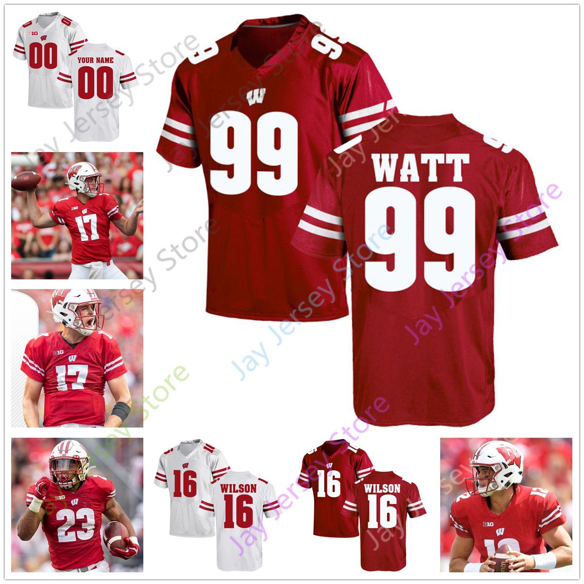 personalized wisconsin badger football jersey