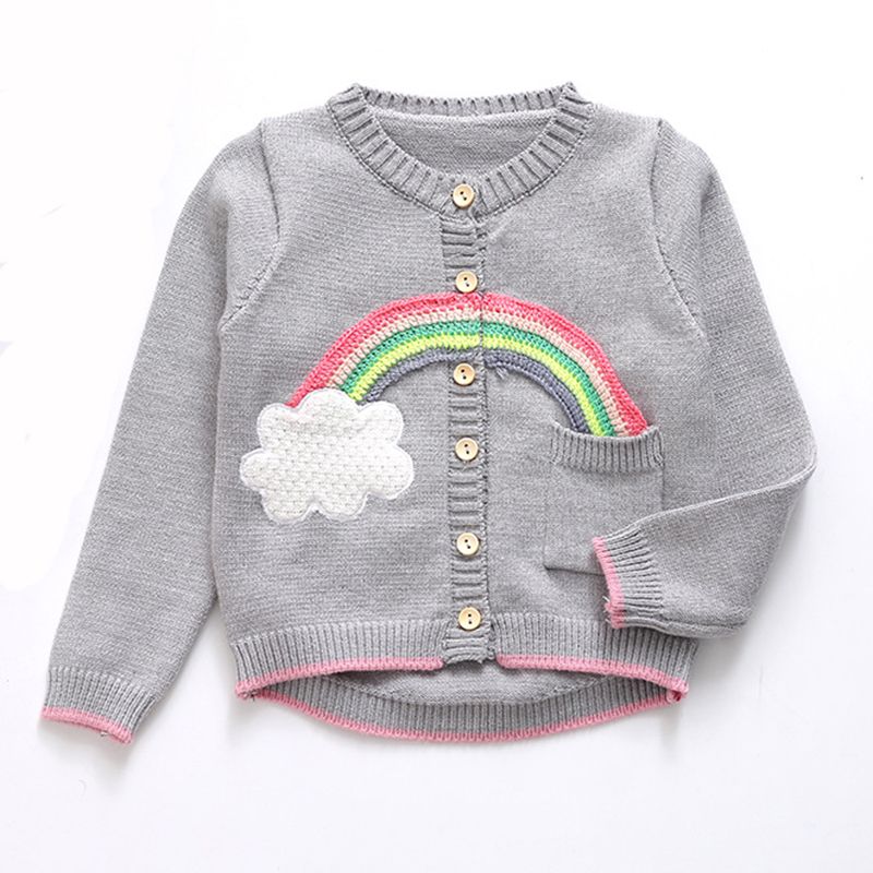 rainbow cardigan girl