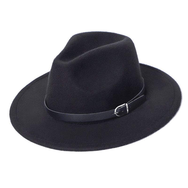 Sombrero Fedora de lana de invierno a la moda para hombre y mujer s Sombrero Fedora de lana de invierno a la moda para hombre y mujer s