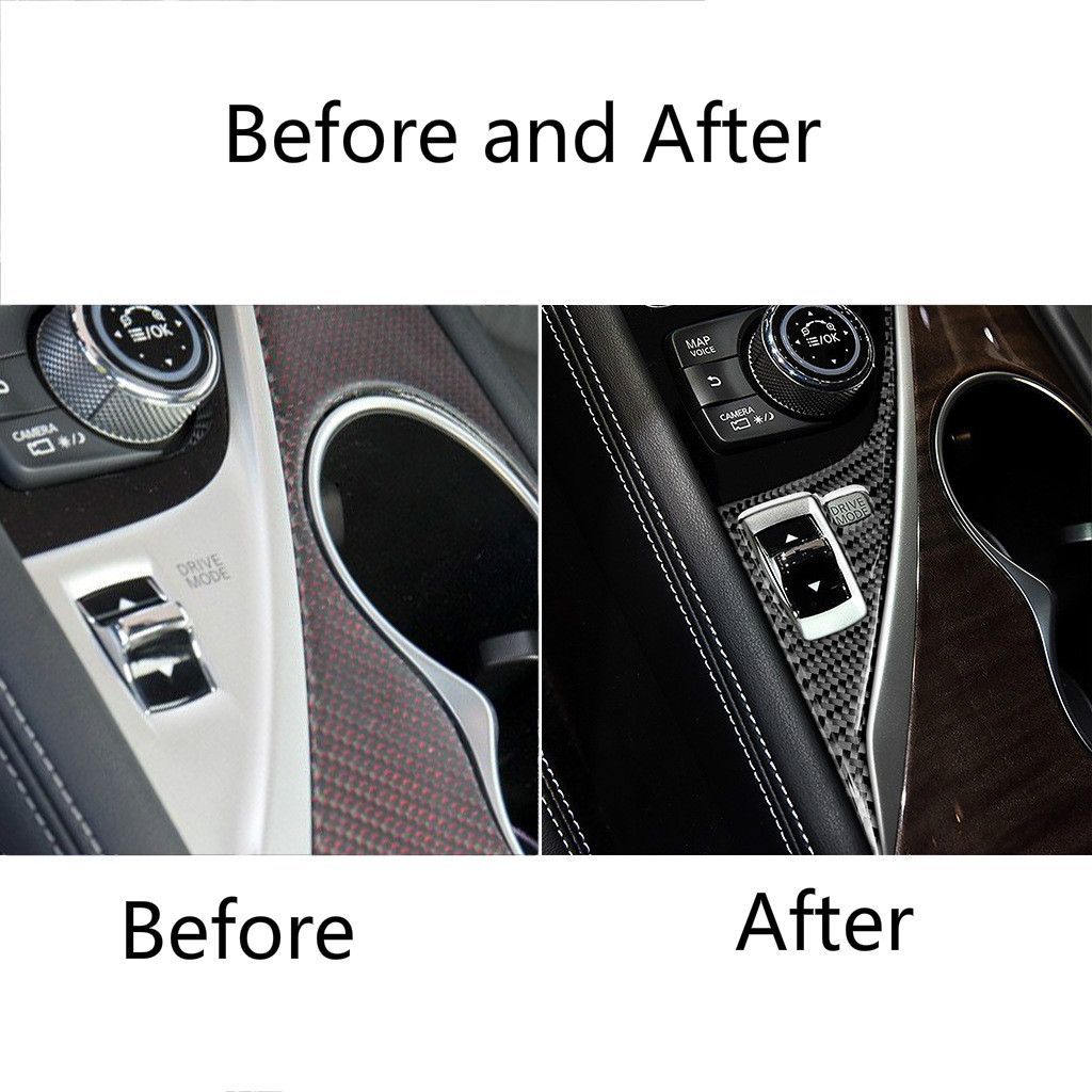 Newsmarts Carbon Fiber Interior Gear Shift Drive Panel Trim Cover Inside Sticker Decoration for Infiniti Q50 Q60 2014-2019 Newsmarts Carbon Fiber Interior Gear Shift Drive Panel Trim Cover Inside Sticker Decoration for Infiniti Q50 Q60 2014-2019
