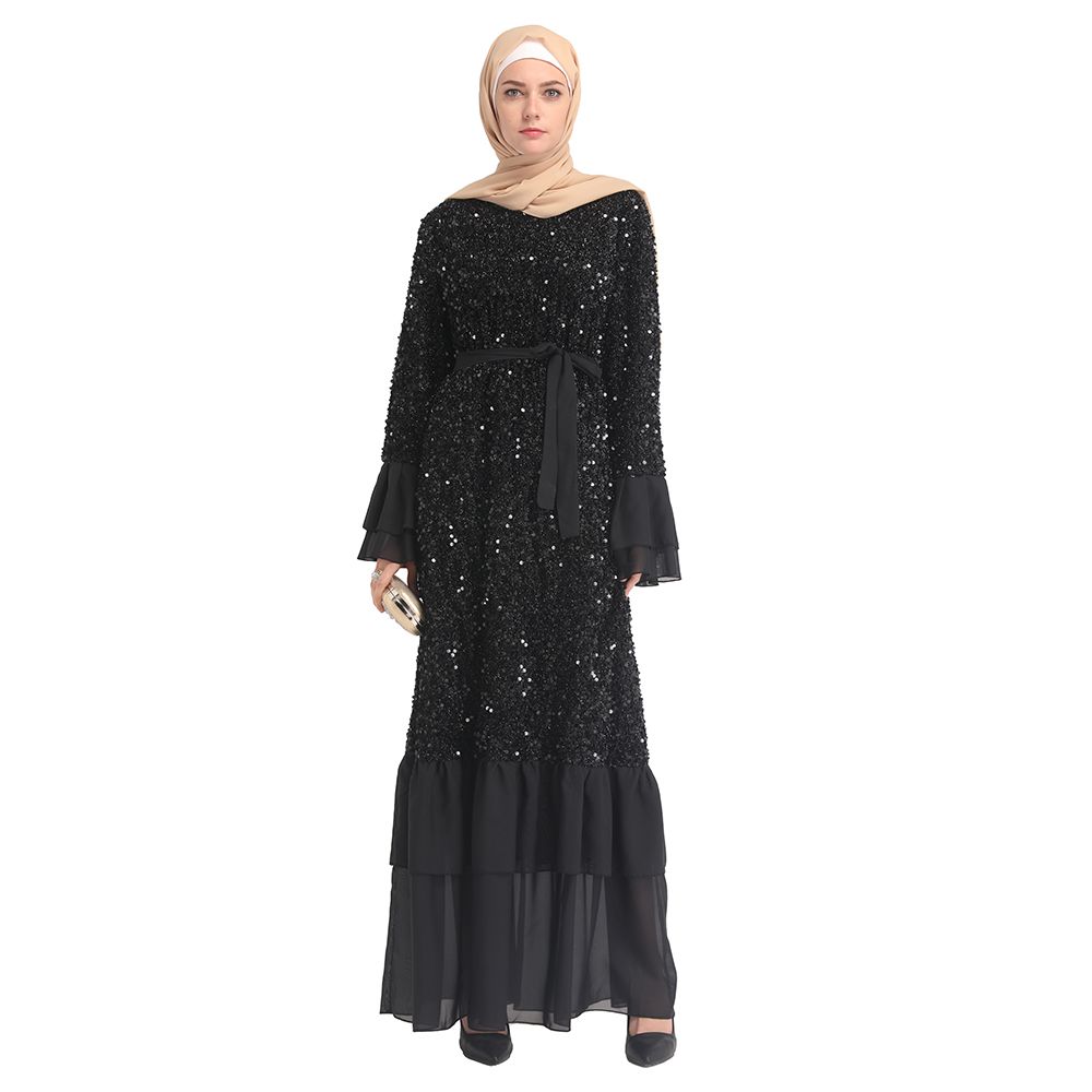 sequin kaftan dress