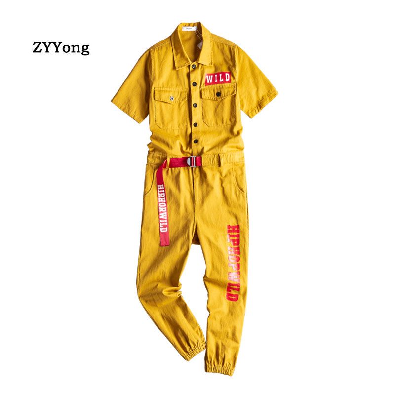 mens yellow jumpsuit