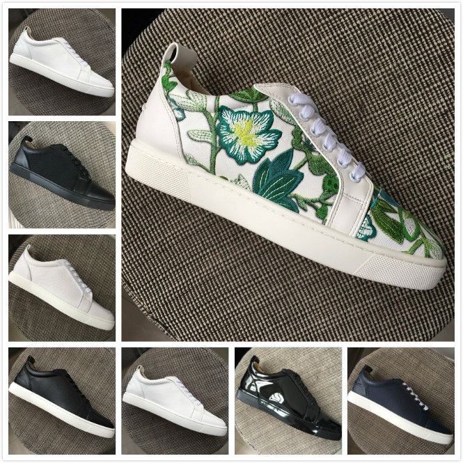 Acquista Nuovi Arrivi 2019 Uomini Donne Designer Bottoms Rossi Scarpe Di  Marca In Pelle Bianca Con Fiori Verdi Low Top Sneakers Scarpe Casual 35 47  A 67,22 € Dal Aoatrade123 | DHgate.Com