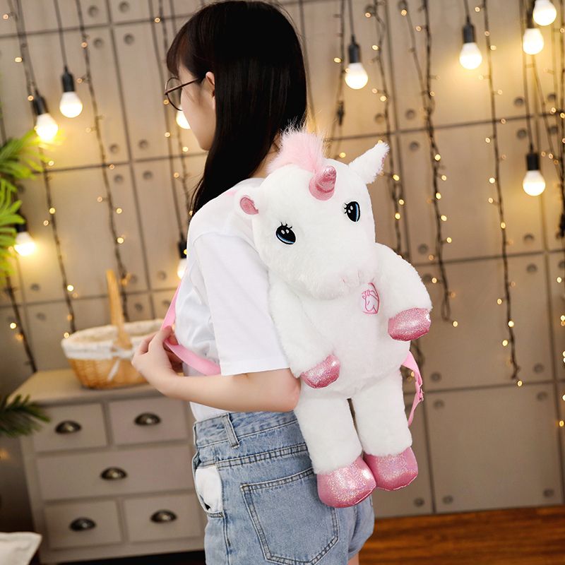 unicorn plush backpack