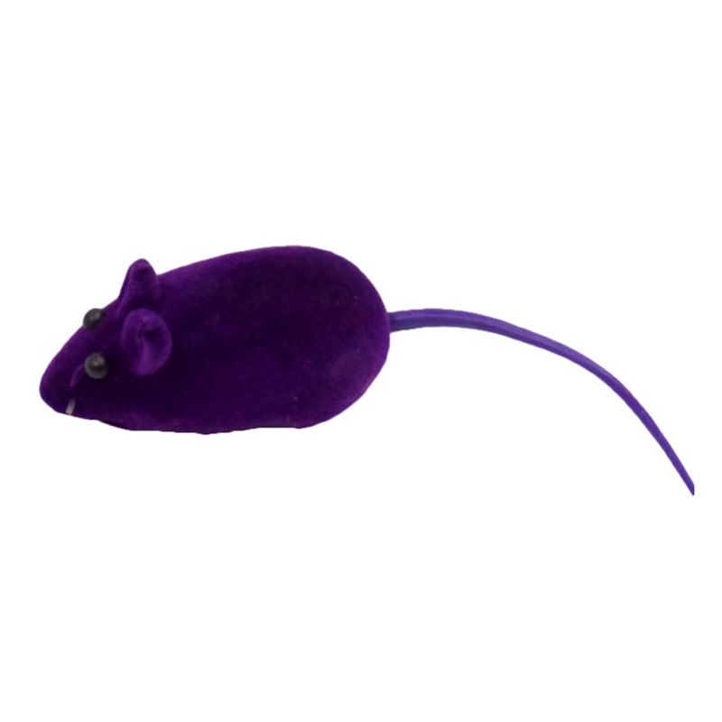 purple mouse cat toy