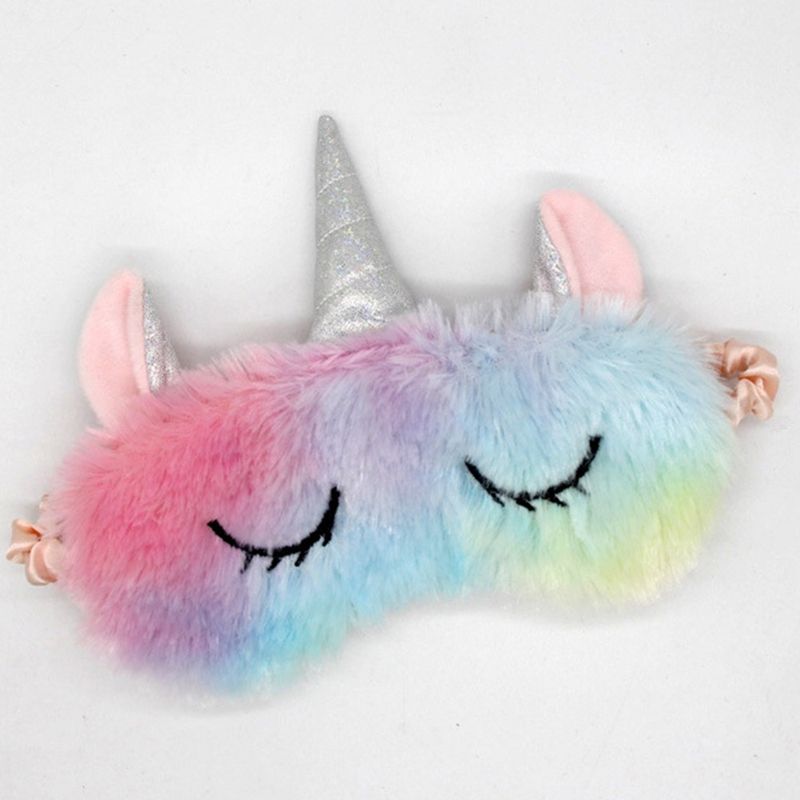 Satin Al Gokkusagi Renkli Unicorn Uyku Maskesi Kiz Cocuklar Icin Unicorn Kostum Aksesuarlari Parti Malzemeleri Tl28 01 Tr Dhgate Com