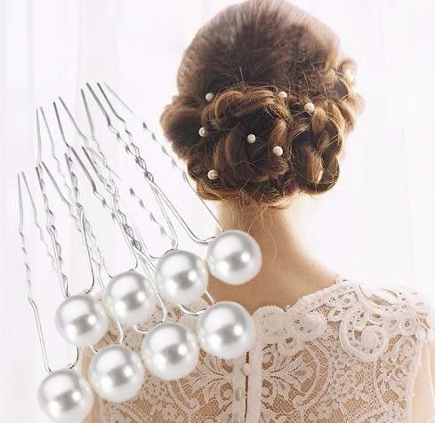 Hot Sale Pack White 2019 Pearl Women Shape Sticks Wedding Bridal