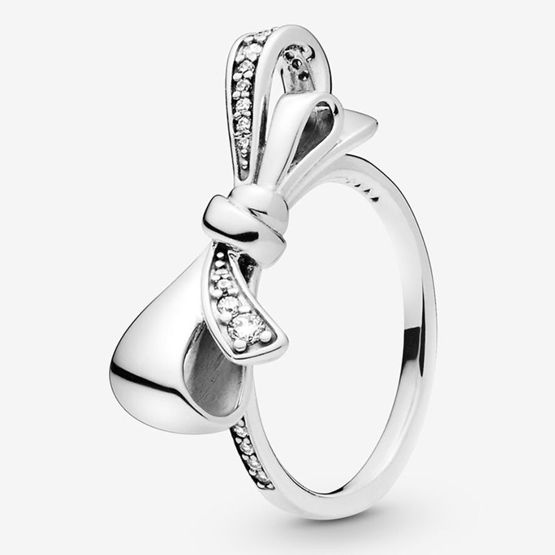 Fit Pandora Sparkling Bow Ring Ring 