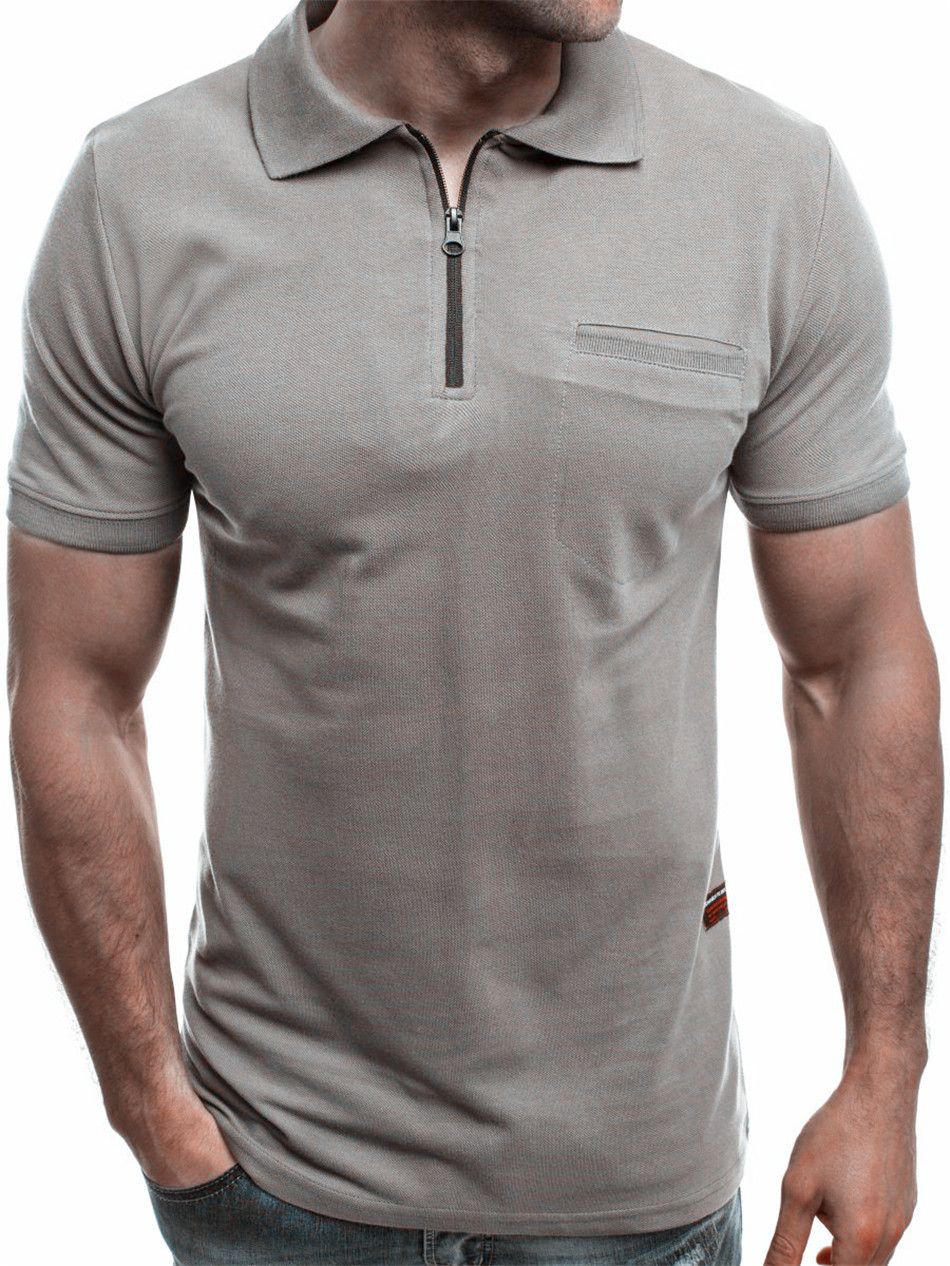Mens Casual Slim Fit Polos Short Sleeves Polo Shirts