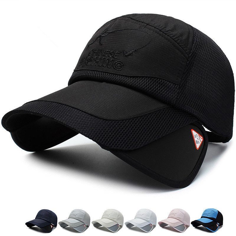Sun Hat Men Bucket Hat Women Summer Fishin Cap Wide Brim UV Protection Flap Hat Male Breathable Mesh Beach hat 