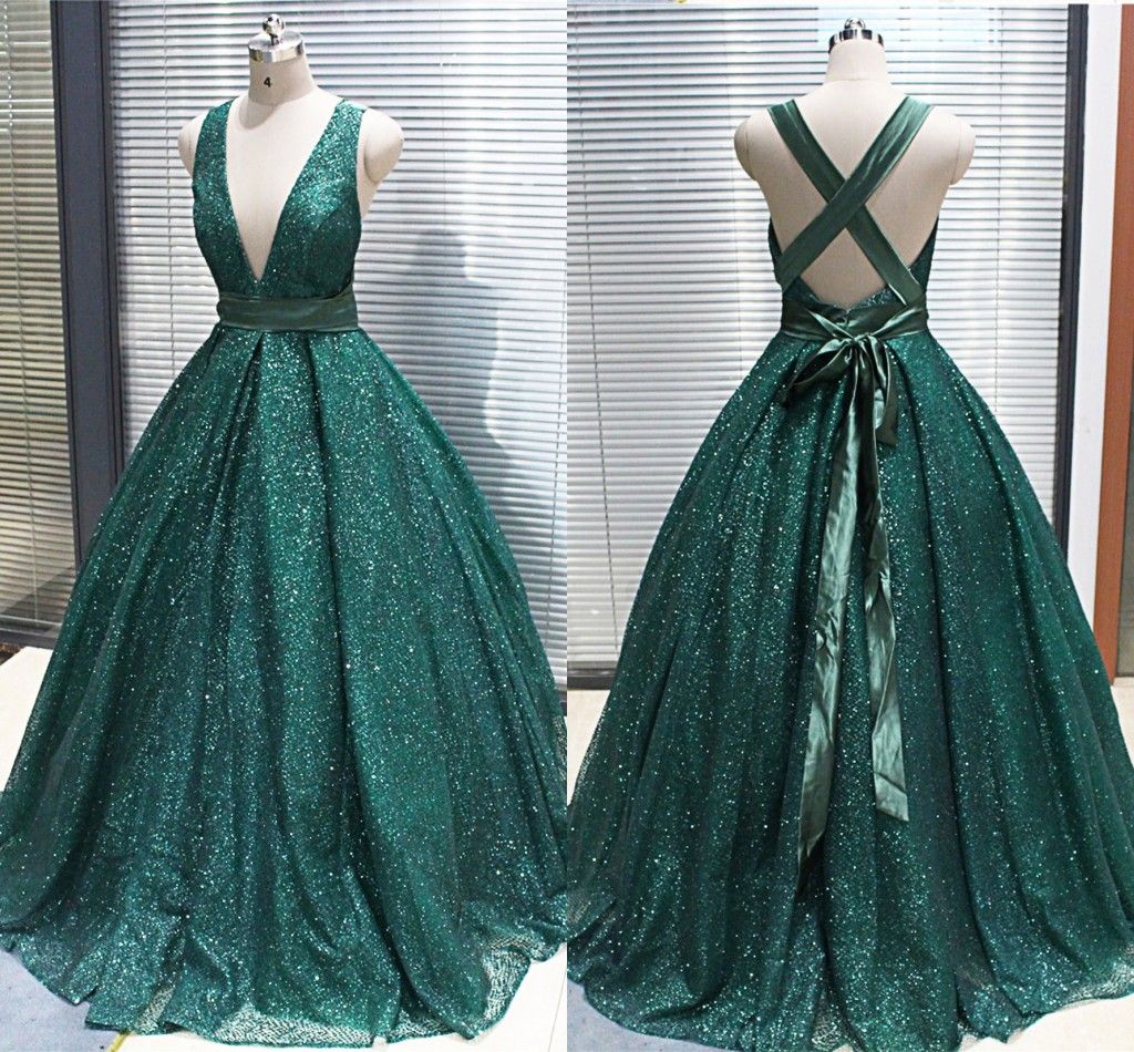 dark green glitter dress