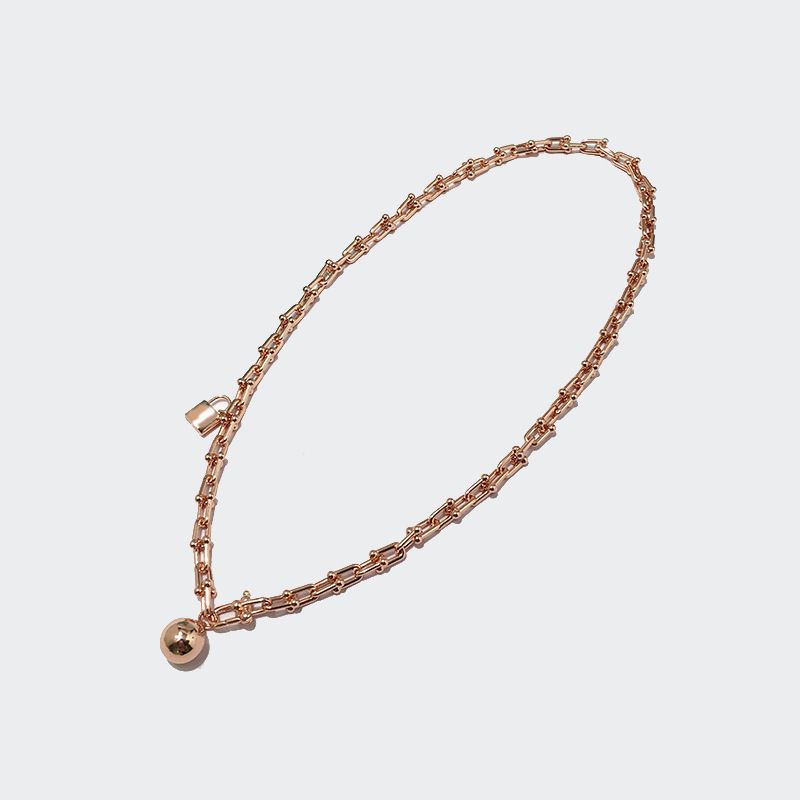 women rose gold necklace