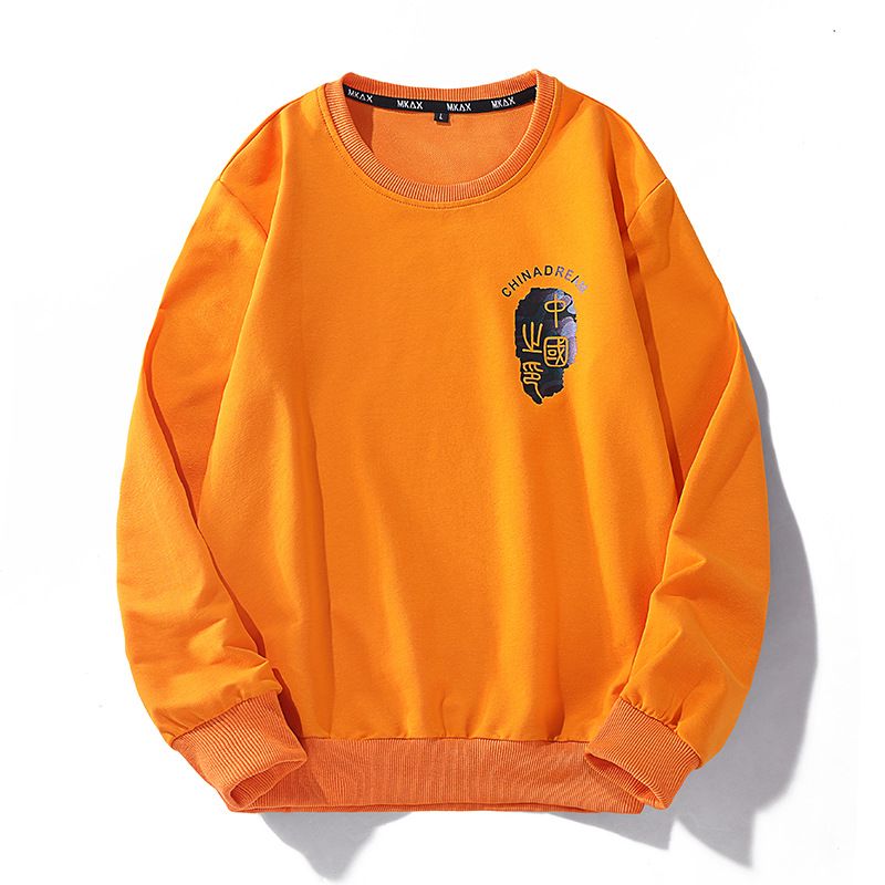 orange designer sweatshirt