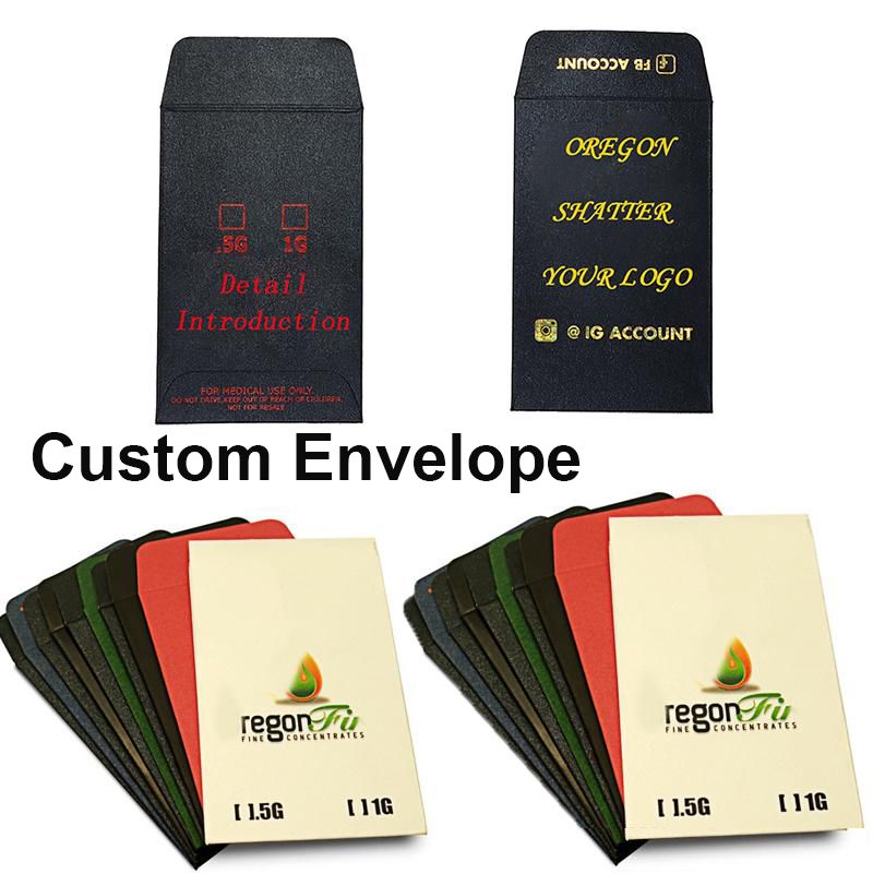 Custom Coin Shatter Envelopes Concentrate Pre Roll Packaging E