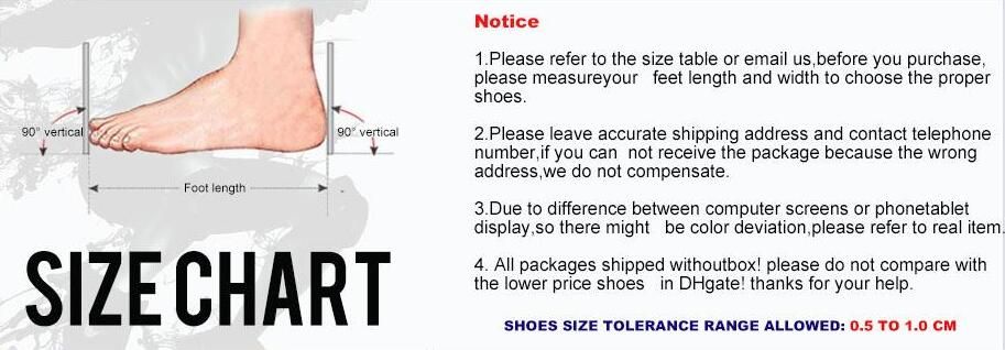 Dhgate Shoe Size Chart