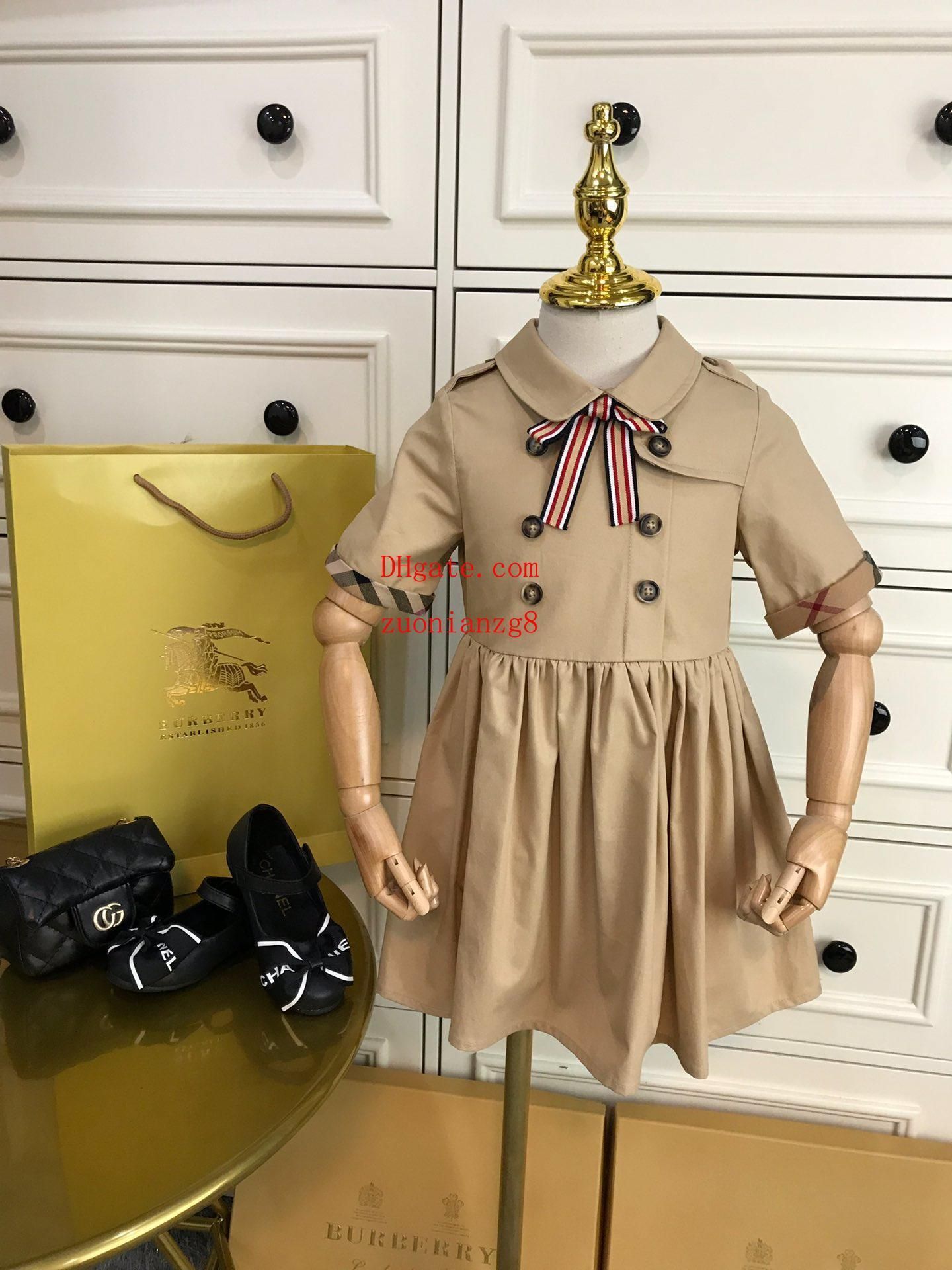 Grosshandel 19 Sommer Baby Madchen Kleid Khaki Britischen Stil Kurzarm Kleid Kinder Kleidung Casual Fashion Kleider Kinder Kleidung Madchen Abd Von Zuonianzg8 26 44 Auf De Dhgate Com Dhgate
