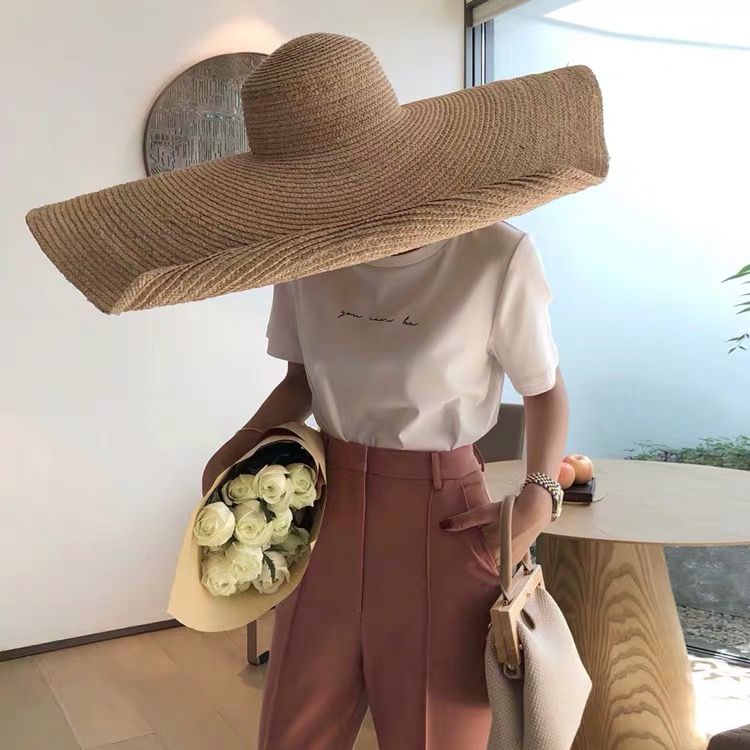 Fashion Woman Large Straw Hats Sun Hat 