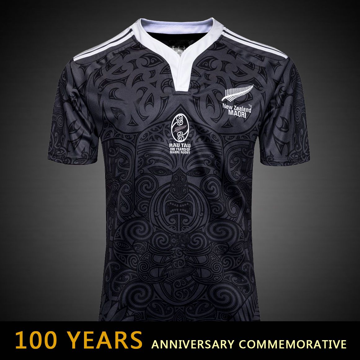 100 years all black jersey