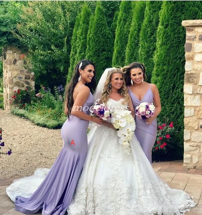 lavender mermaid bridesmaid dresses