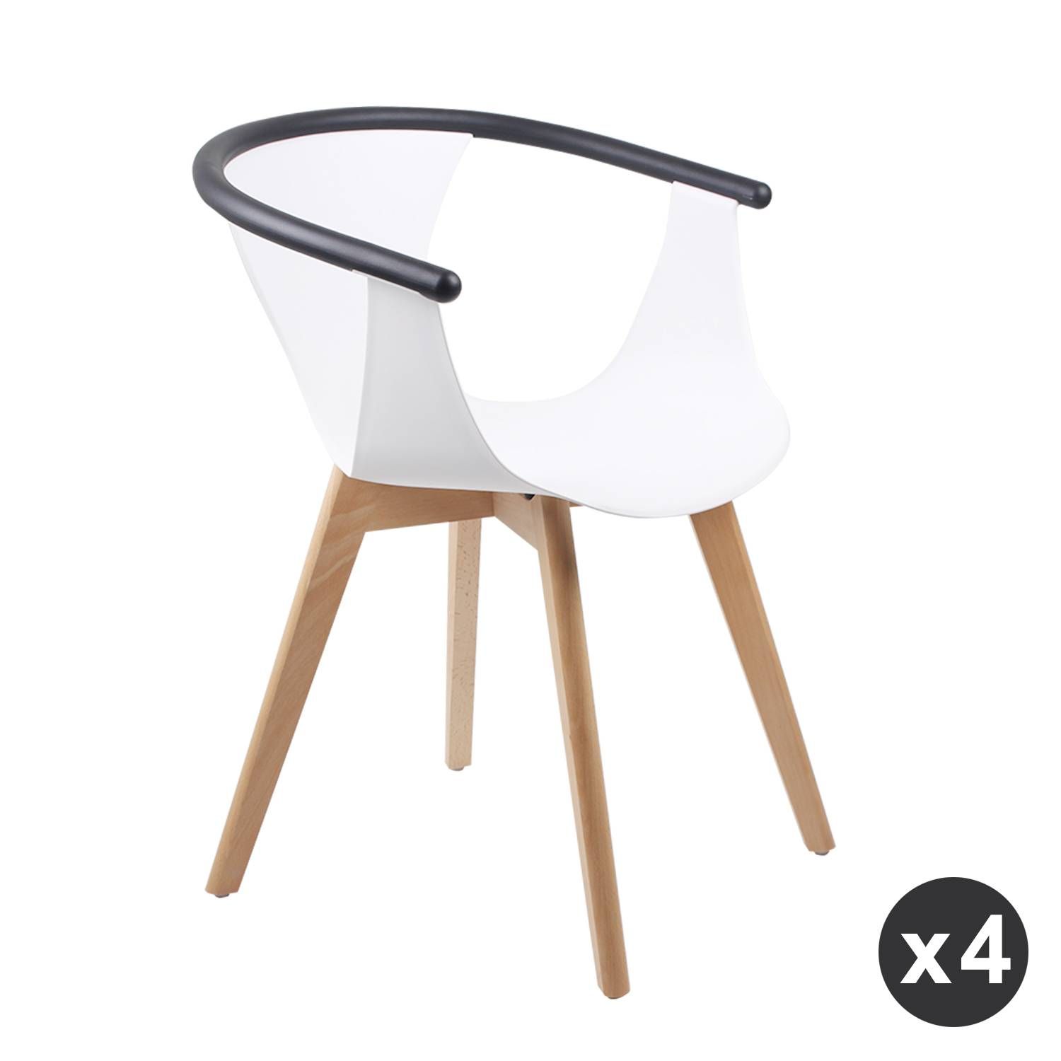 2020 Uk In Stock 4 X Dining Chairs Armchair Set Tub Wooden Leg Plastic Seat Office Kitchen White From Andi2 174 88 Dhgate Com