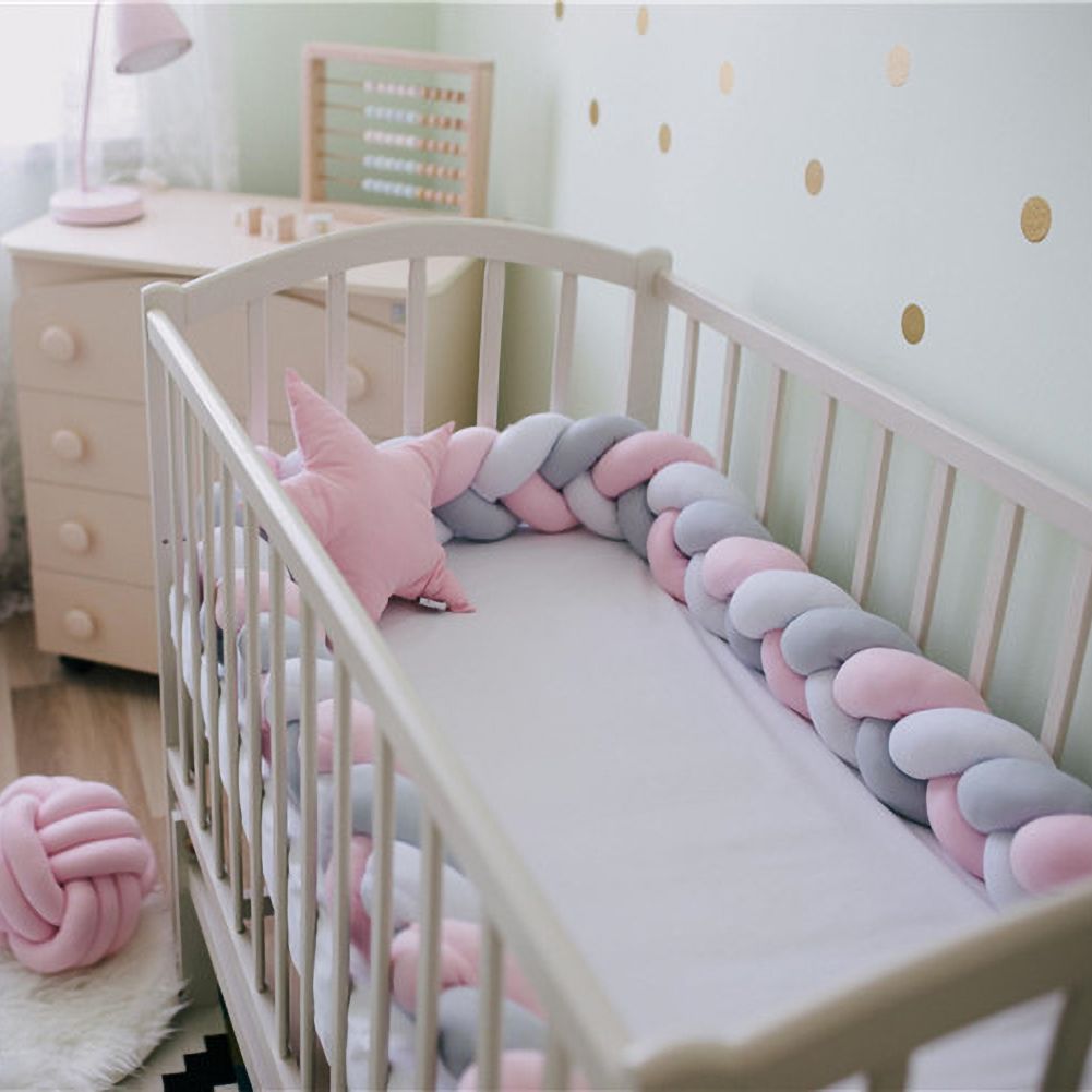 braided baby bed bumper