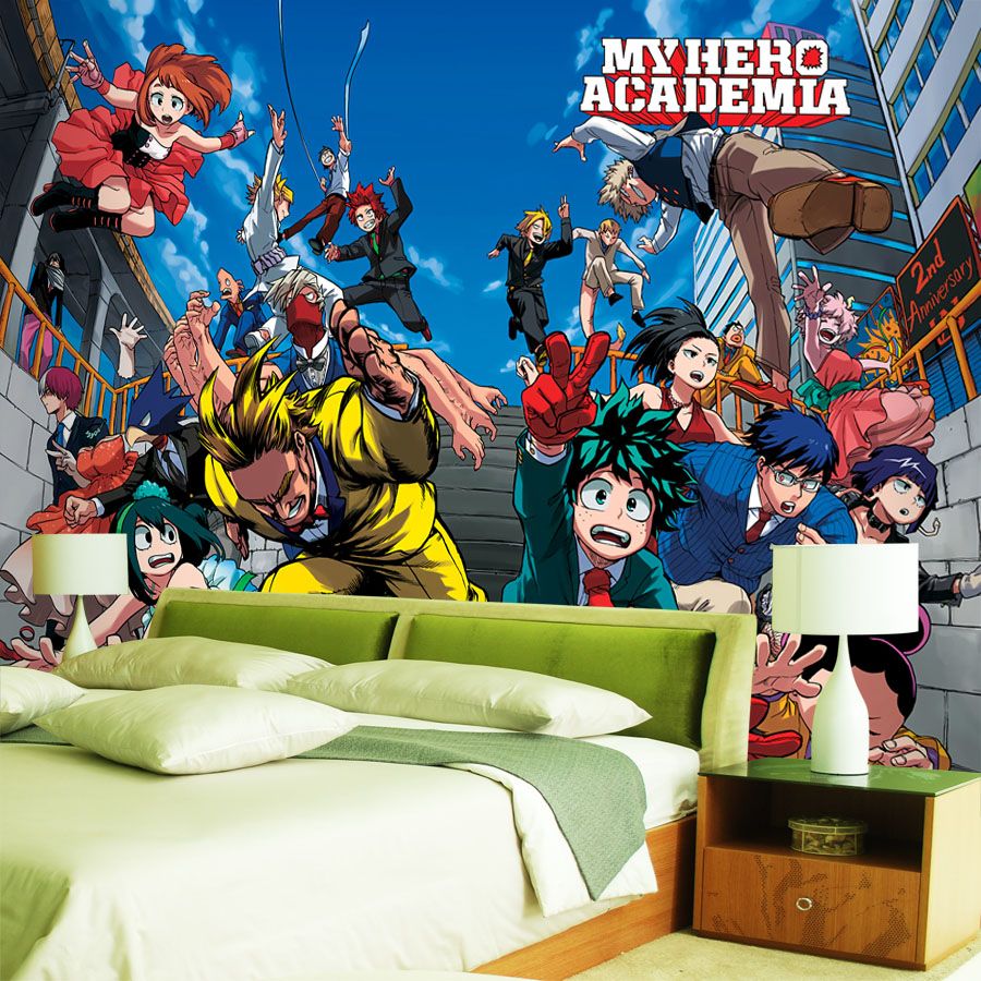 My Hero Academia Wallpaper Japanese Anime 3d Wall Paper Kids Bedroom Wall Paper Mural Rolls Sofa Tv Background Upholstery Wall Covering Wide Desktop