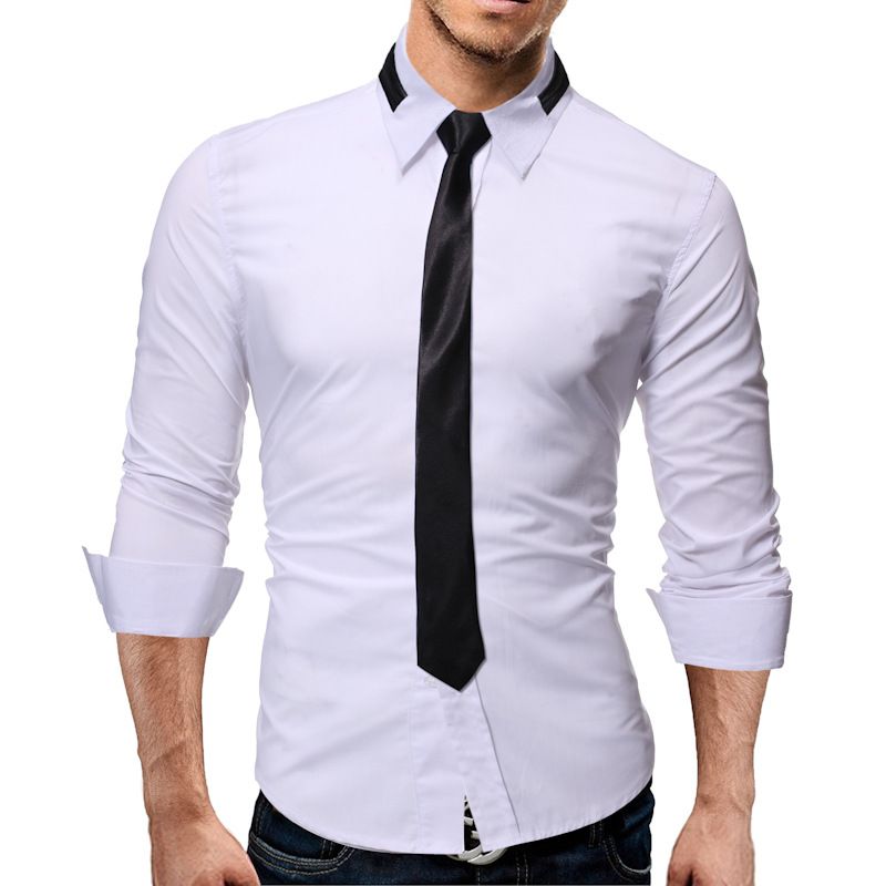 casual shirt with tie