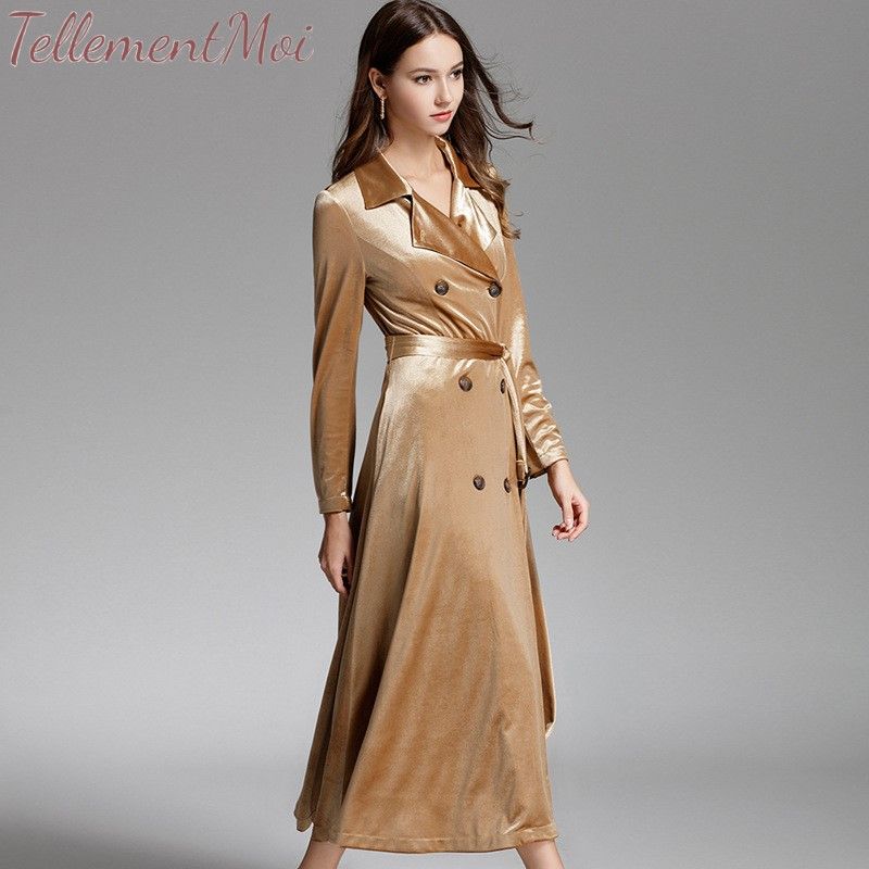 long gold coat
