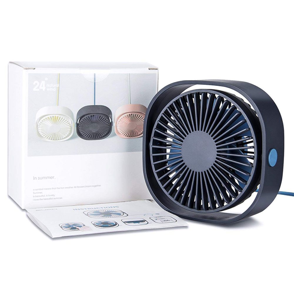 3 Speed Mini USB Desktop Fan Personal Portable Cooling Fan With 360