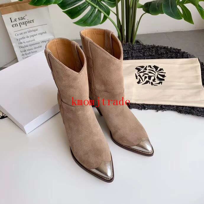 Koop Originele Box Isabel Paris Runway Marant Lamsy Lederen Enkellaarzen  Vrouw Designer Schoenen Italië Kalf Leer Metalen Teen Boots Goedkoop |  Snelle Levering En Kwaliteit | Nl.Dhgate