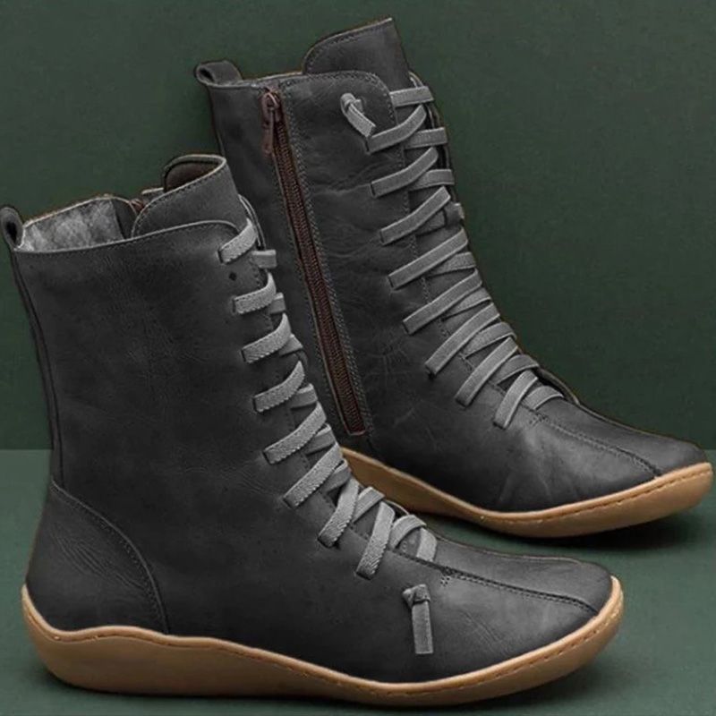 grey mid calf boots uk