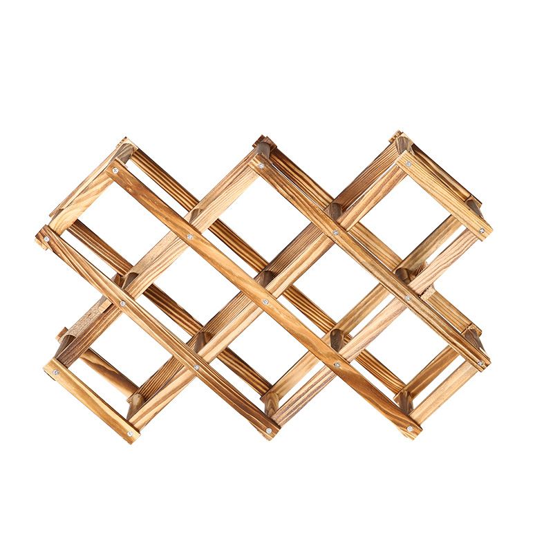 Soportes para las botellas de vino de madera creativo práctico plegable de estar decorativo de la sala del gabinete Vino Tinto Pantalla de almacenamiento Bastidores madera Soportes para las botellas de vino de madera creativo práctico plegable de estar decorativo de la sala del gabinete Vino Tinto Pantalla de almacenamiento Bastidores madera