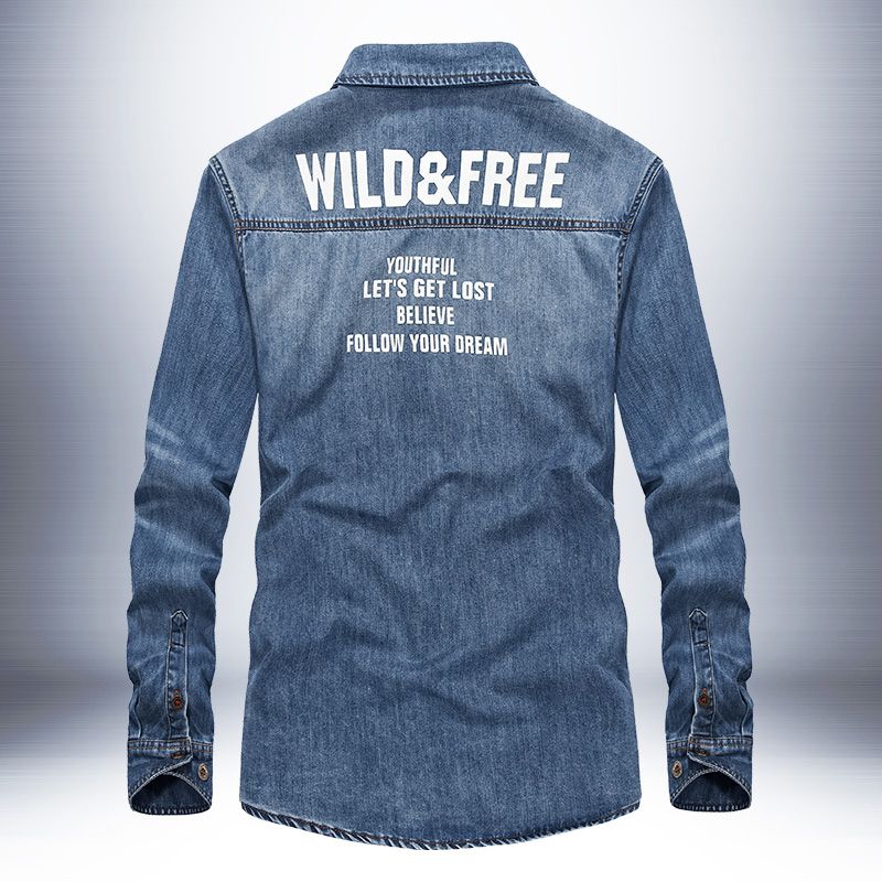 camisa blue jean hombre